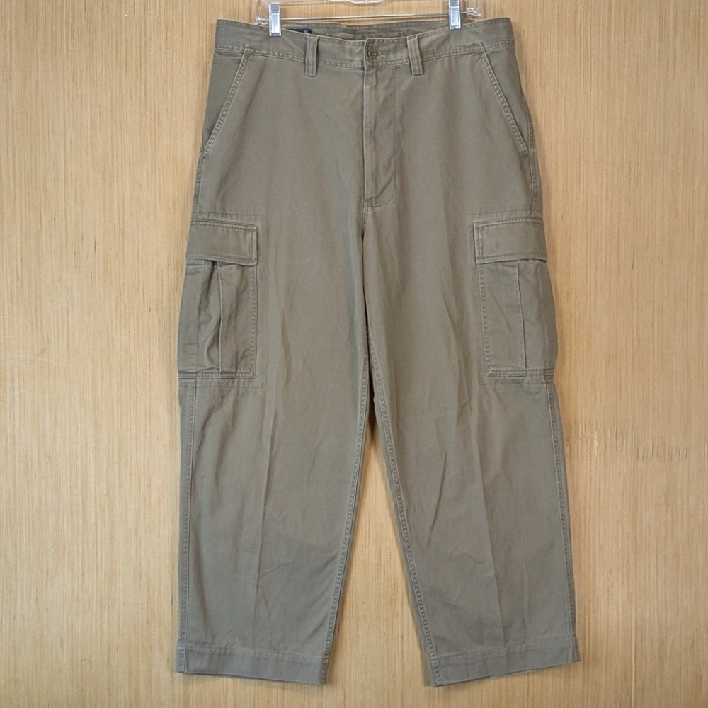 Polo Ralph Lauren Men Cargo Pants 36x29 Olive Khaki Cotton Twill‎ Utility 90s